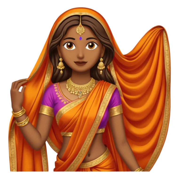 Sari with no human just the dress sticker