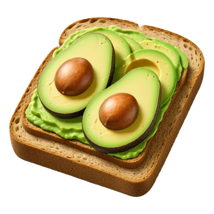 healthy food avocado toast sticker