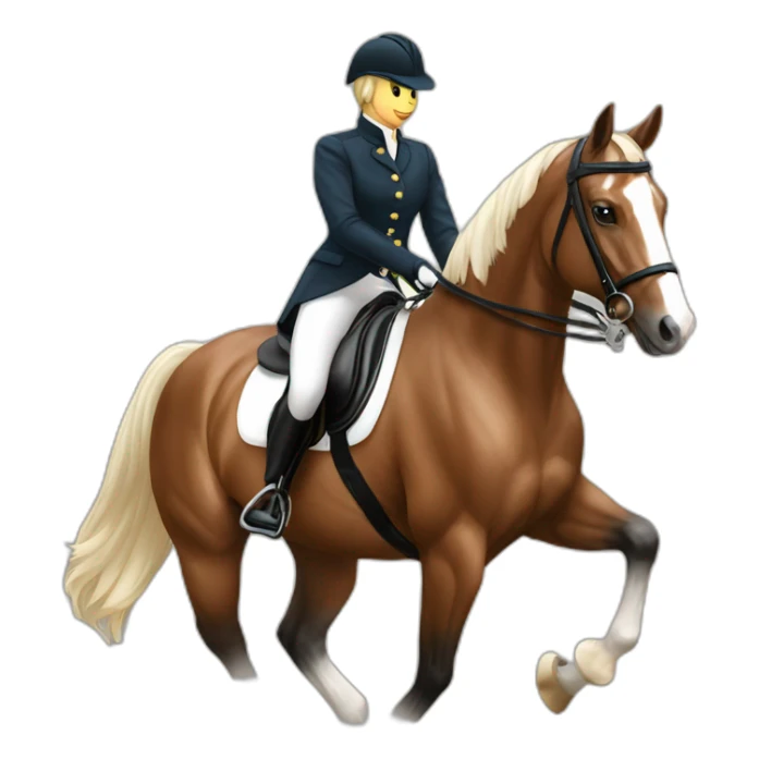 Dressage horse sticker