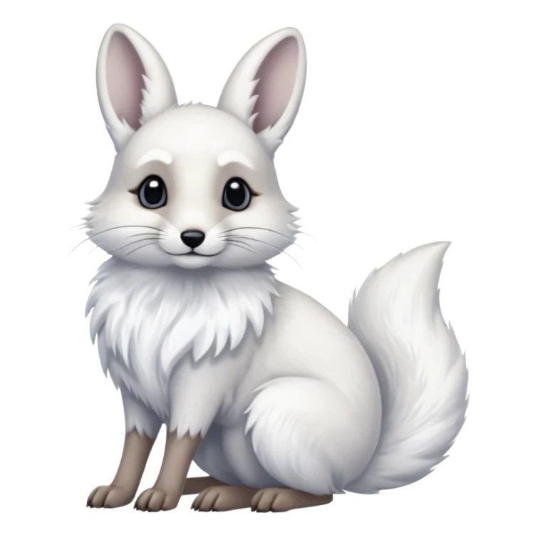 Ermine-Snowshoe-Hare-Arctic-Fox-fusion-hybrid sticker
