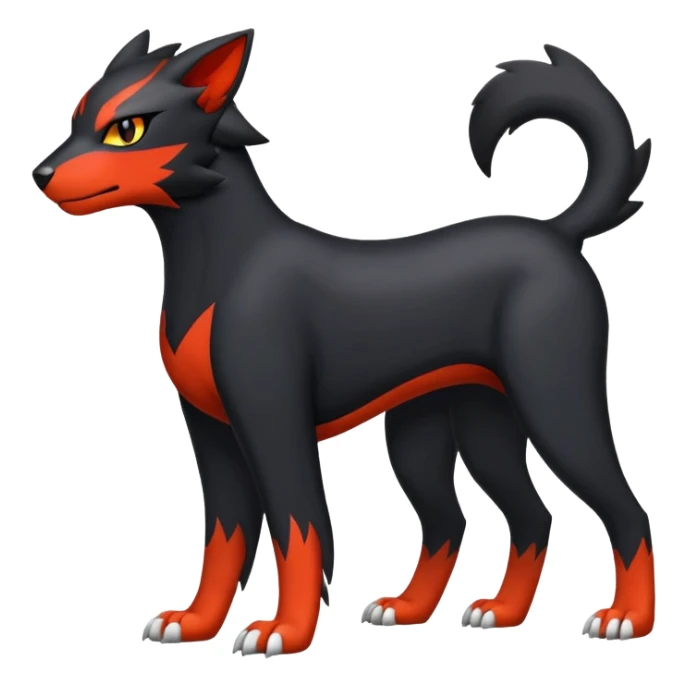 Litten-Houndour-Fakémon-hybrid-creature (full body)  sticker