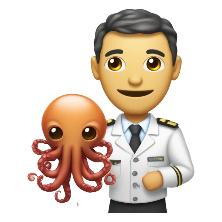 Elabora un emoji el cual sea con el cuerpo de una nutrí, lo complementen una medusa y un pulpo  sticker