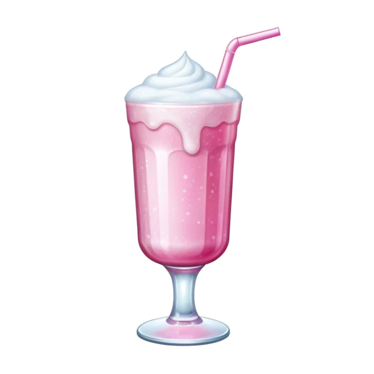 sabrina carpenter glittery pink drink with cold foam sticker