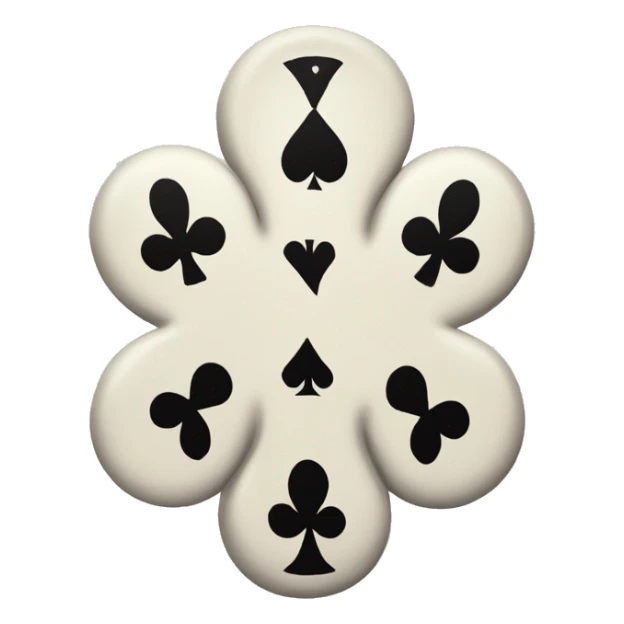 Six of clubs sticker