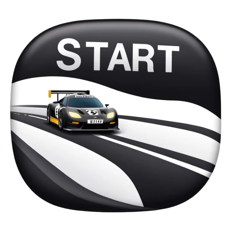 race line with banner above saying start sticker