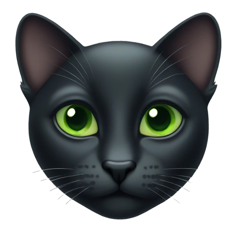 Black cat sitting with green eyes sticker