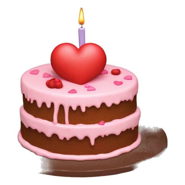 I’m sorry cake in the shape of a heart  sticker