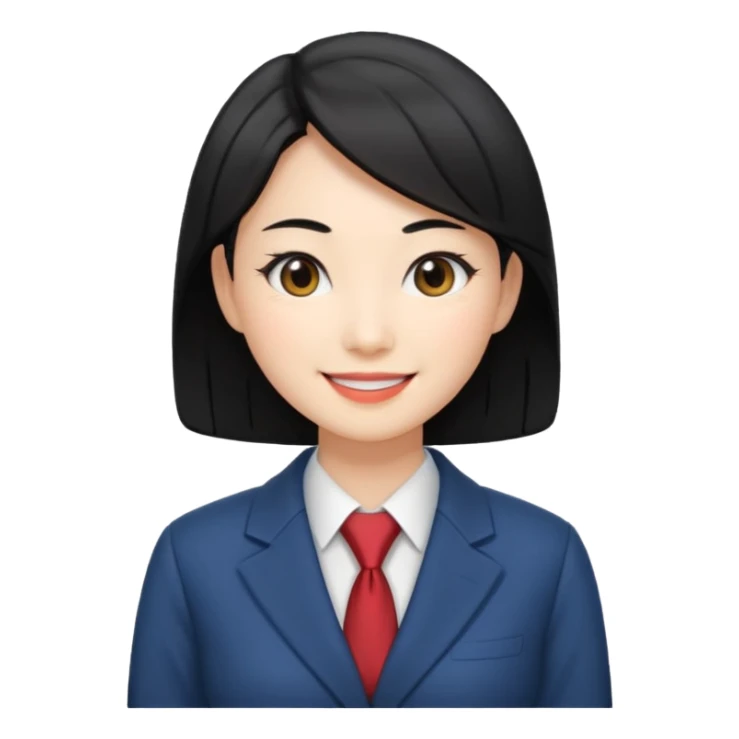 i need an image of a japanese woman analyst sticker