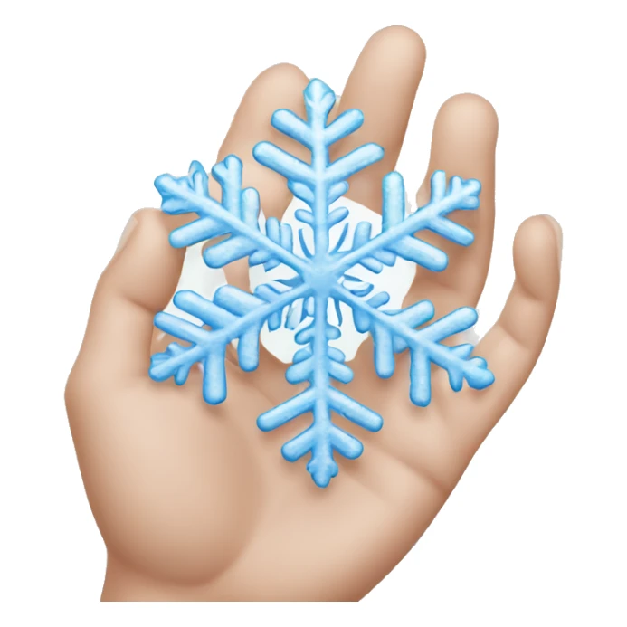 snowflake in the palm of your hand sticker