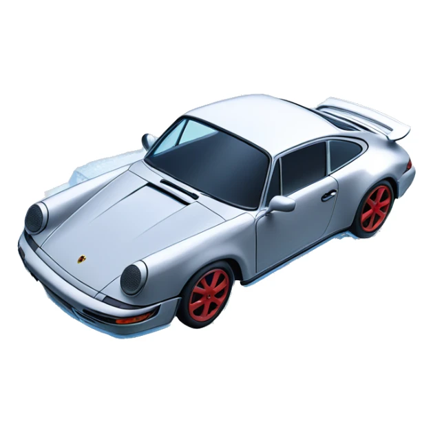 Porsche 911 made of ice sticker