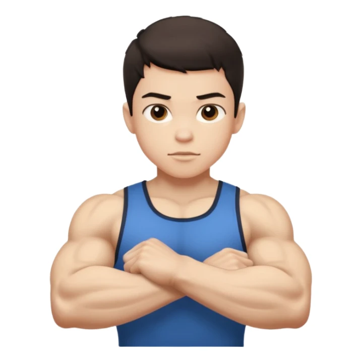 muscular teen boy with veiny hands arms and biceps sticker