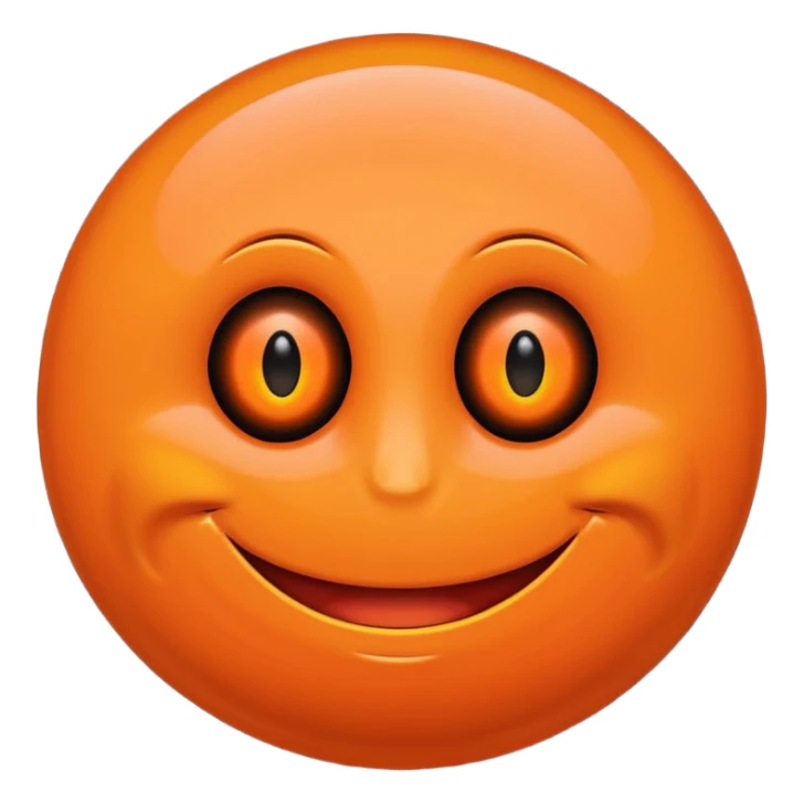 make a blackhole, accretion disk and all, with an orange smiley face, black head, orange ring, orange eyes, orange mouth, no other details sticker