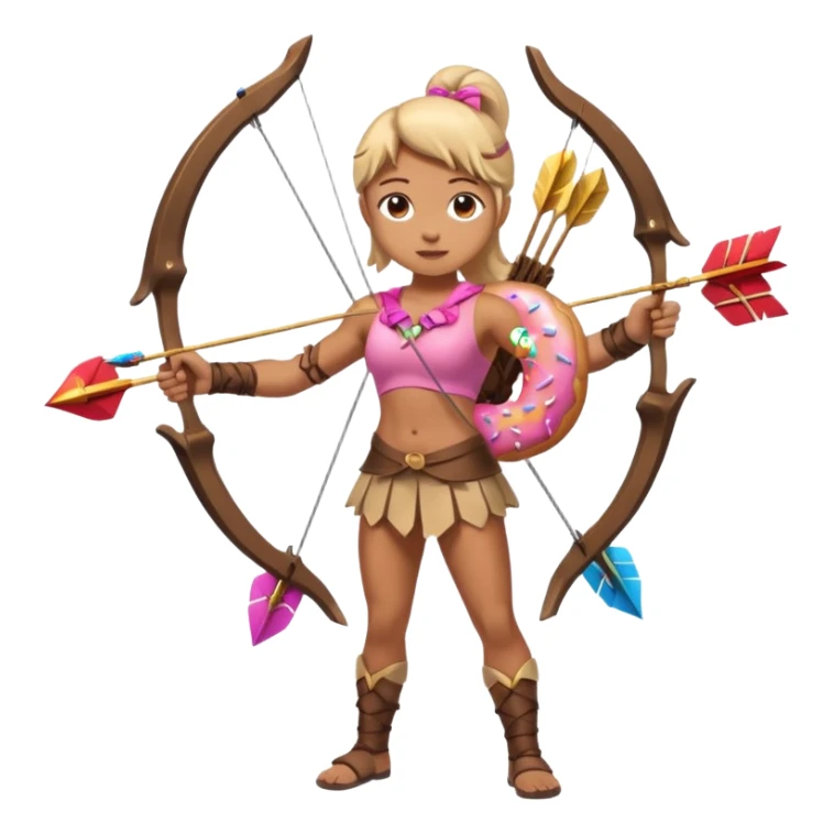 Donut Archer full body the bow is donut  sticker