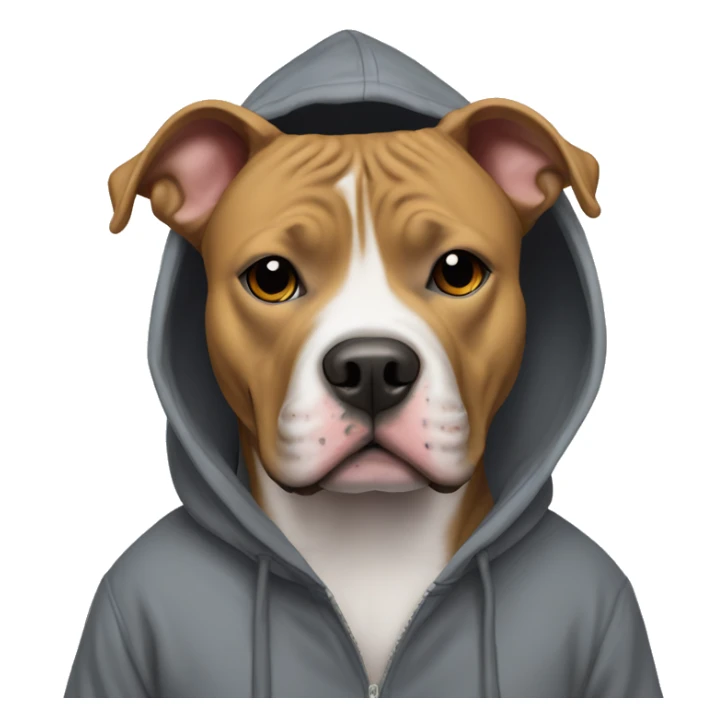 American staffordshire terrier in the hoodie  sticker