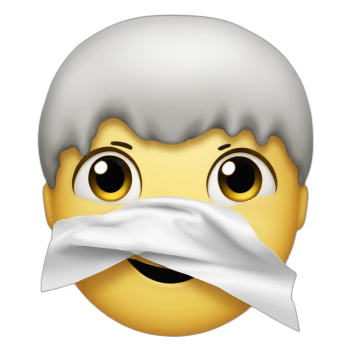 Wipe drool of emoji face sticker