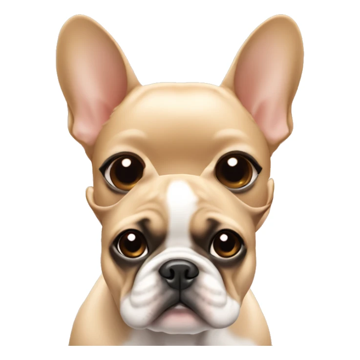 Tan French bulldog with hispanic girl  sticker