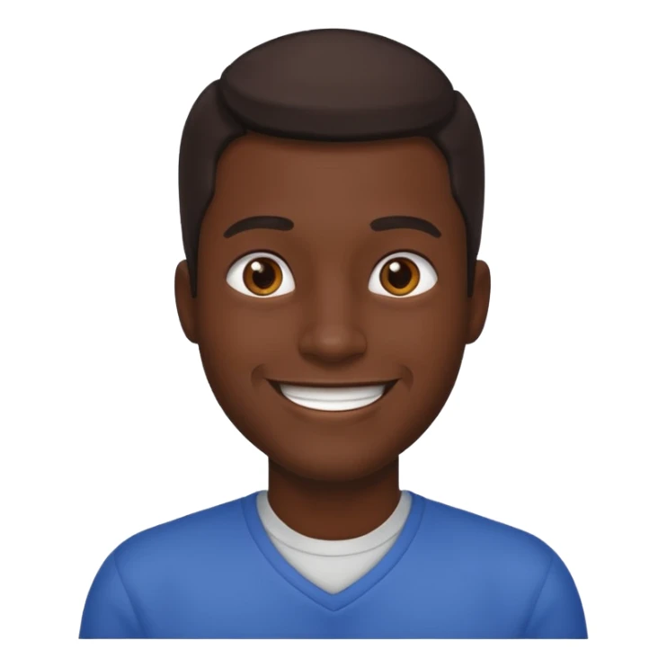 dark skin male emoji sticker