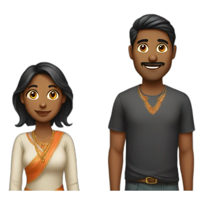 indian-man-black-woman-couple sticker