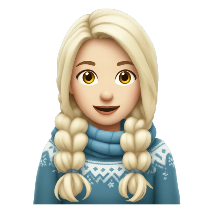 cozy beautiful finnish blond winter girl sticker