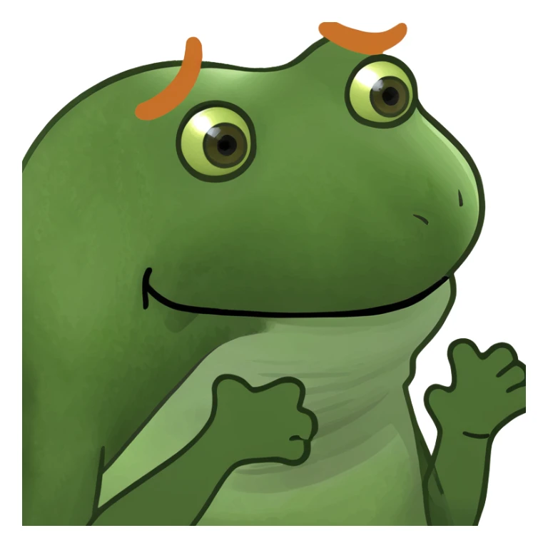 Pepe the frog with ginger quiff hair, light skin color, making a pogchamp reaction sticker