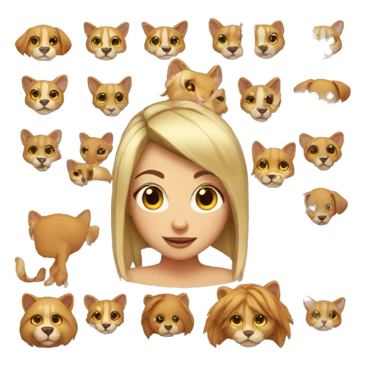 Animal girl  sticker