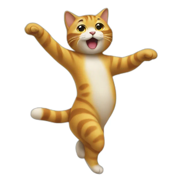 un chat qui fait un dab sticker
