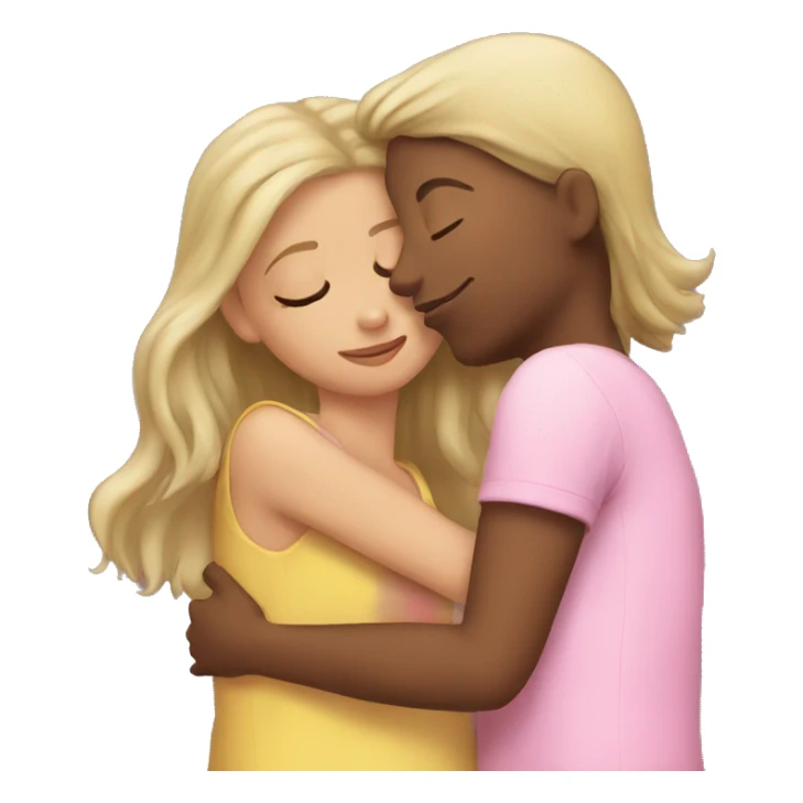 A girl kissing girl sticker