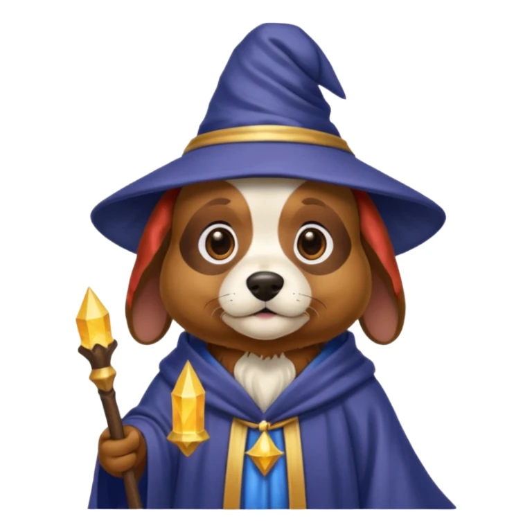 Dog wizard sticker
