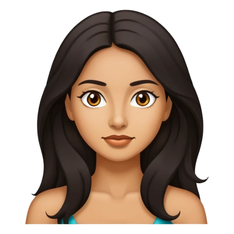 Latina woman with long dark hair sticker