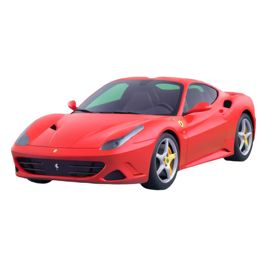 shiny red Ferrari sports car sticker