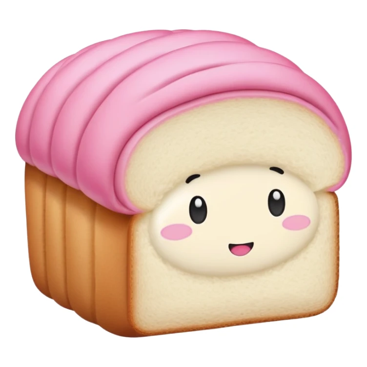 Pink loaf of bread with Bimbo branding sticker