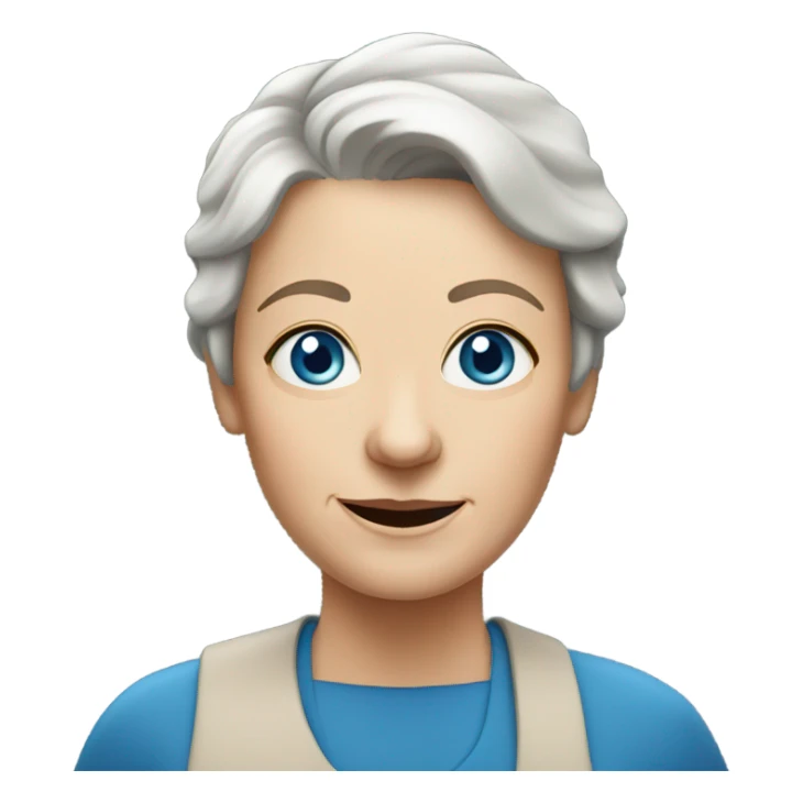 Older-white-woman-short-brown-hair-blue-eyes sticker