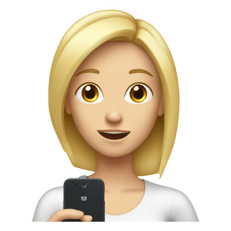 blonde girl recording a voice message sticker