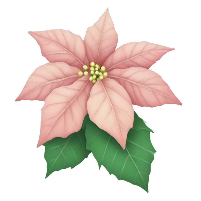 Pastel poinsettia sticker