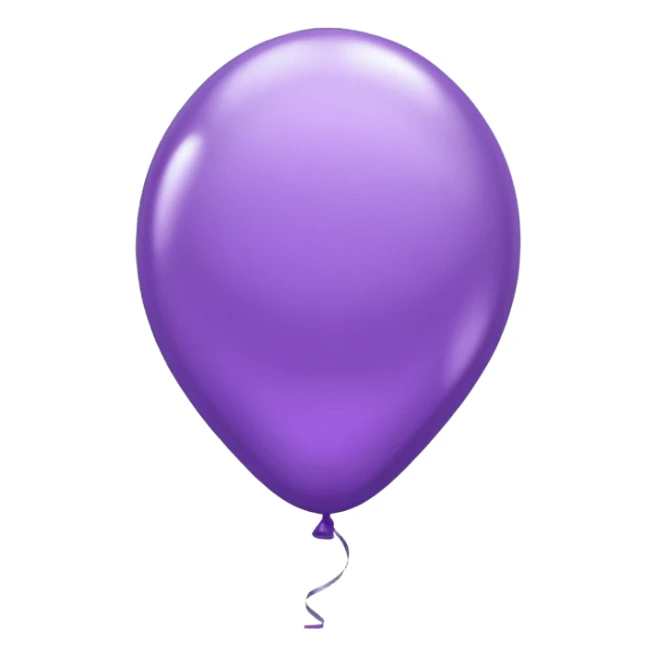 party decor  1 baloon purple sparkling  sticker