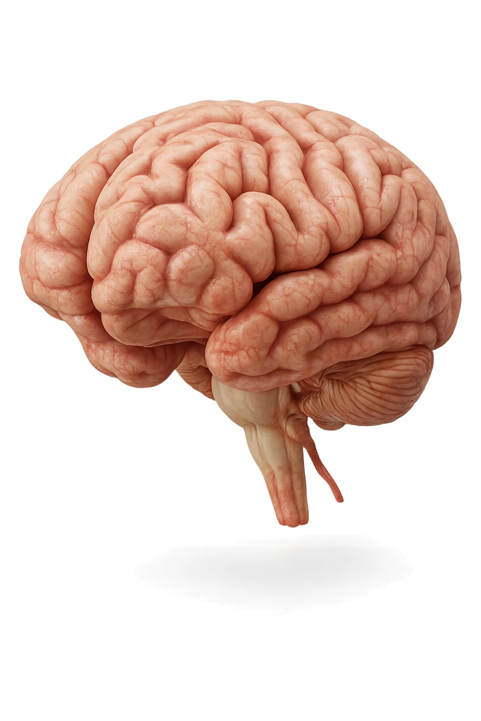 cervello umano anatomico in 3d, iperrealistica in 3d sticker