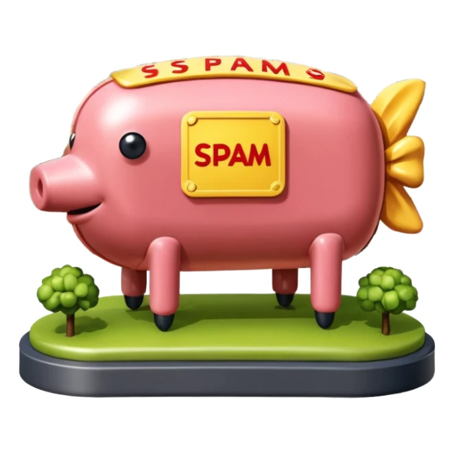 paris art city SPAM meat jeff koons style sculpture arty landscape  sticker