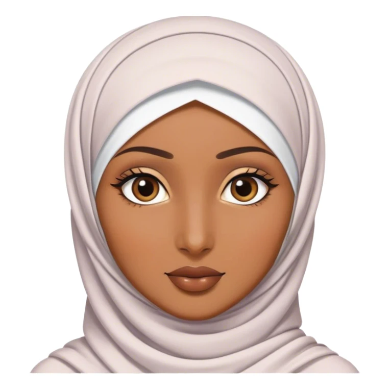 a hijabi girl with a long liner  sticker