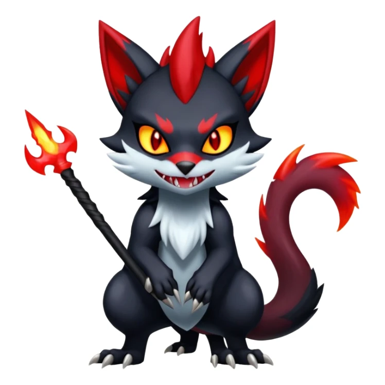 Shiny Dark Exotic Weavile-Darkrai-Torracat-Zangoose-Hybrid-Creature sticker