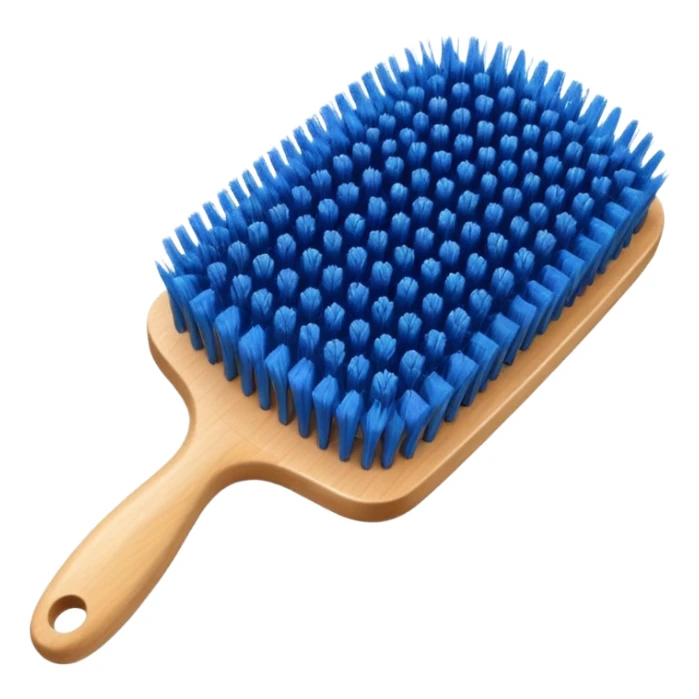 Denim hair brush sticker