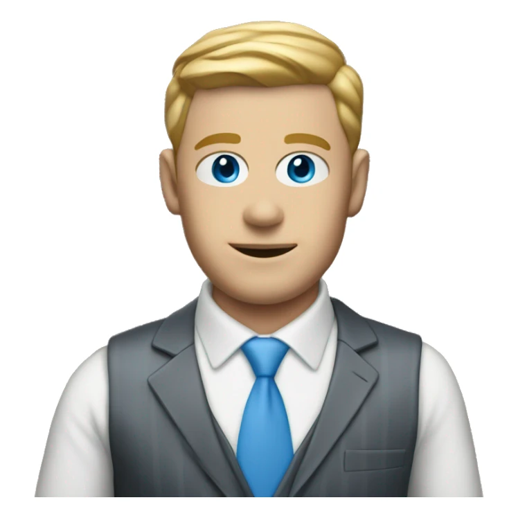 CAMERA MAN, blue eyes, pin striped suit sticker