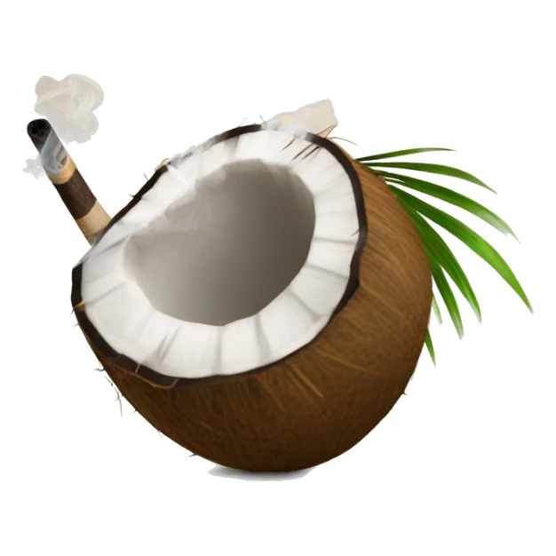 Coconut smoking sticker