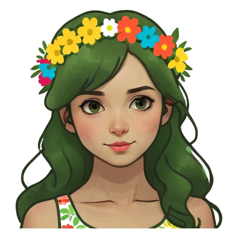 beautiful brunette girl sticker