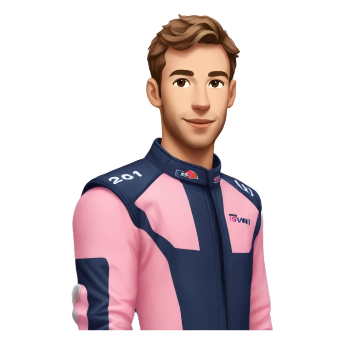 pierre gasly on a pink horse sticker