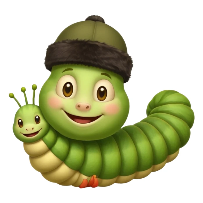 Crear un emoji similar a la oruga rusa sticker