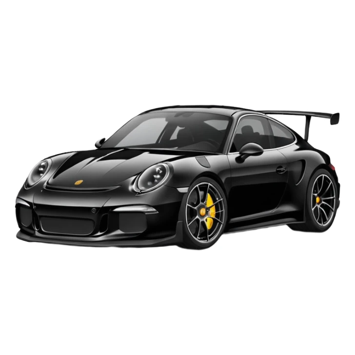 black porsche gt3, black rims sticker