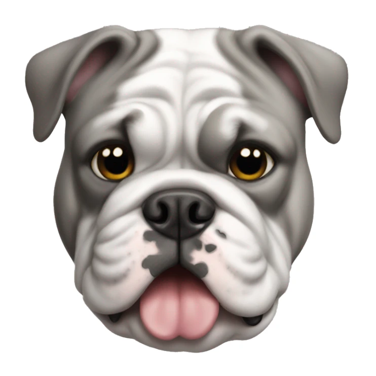English Bulldog gray sticker