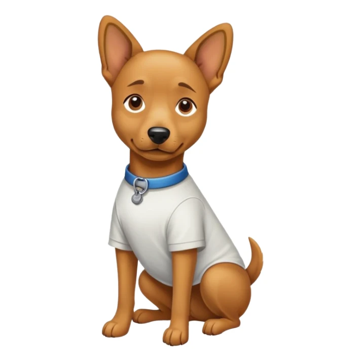 Dog wearing shirt sticker