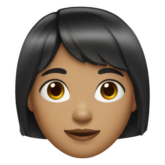 FEMALE BLACK HAIR WITH BANGS sticker