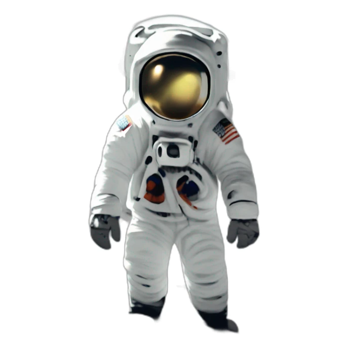 Asian woman walking on the moon sticker